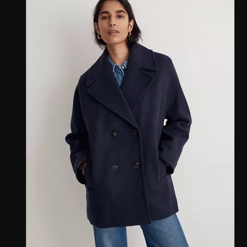 Madewell Carville Oversized Peacoat NWT